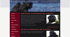 Desktop Screenshot of briards-vom-wandersmann.com