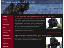 Tablet Screenshot of briards-vom-wandersmann.com